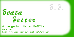 beata heiter business card